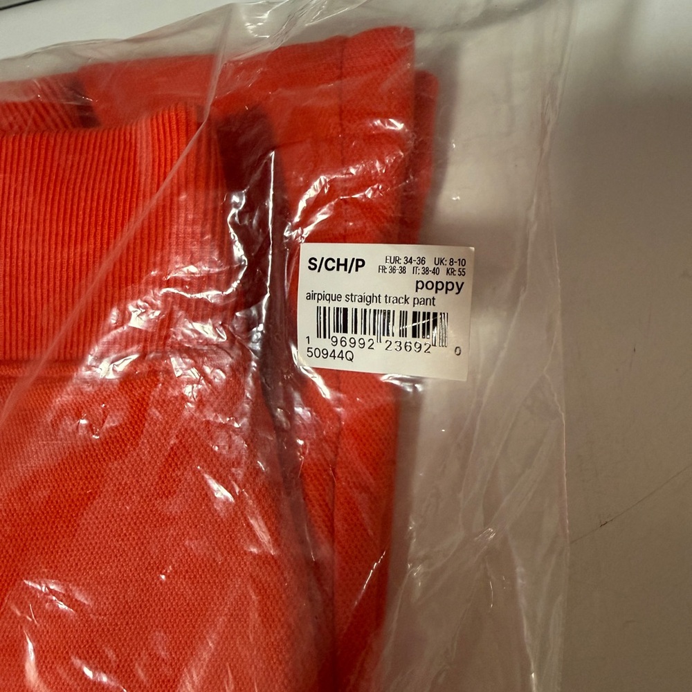 SPANX Red Track Pants with White Piping, Size Small - Picture 6 of 9